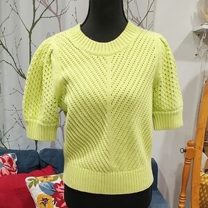 CAbi Lime Green Knit Sweater